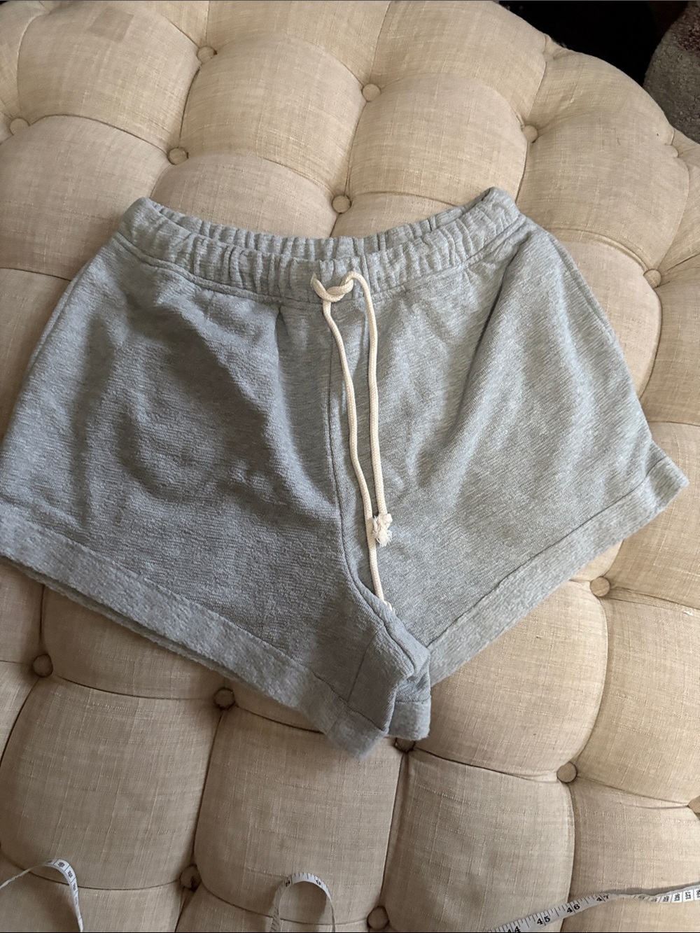 aerie Light Gray Drawstring Athletic Shorts